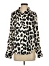 H&M 100% Polyester Animal Print Ivory Long Sleeve Blouse Size XS - photo 1