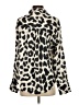 H&M 100% Polyester Animal Print Ivory Long Sleeve Blouse Size XS - photo 2