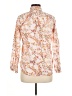 J.Crew 100% Cotton Floral Ivory Pink Long Sleeve Blouse Size M (estimated) - photo 2