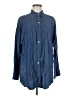 Go Silk 100% Tencel Blue Long Sleeve Button-Down Shirt Size M - photo 1