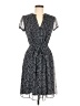 JBS 100% Polyester Print Gray Casual Dress Size 6 - photo 1