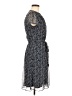 JBS 100% Polyester Print Gray Casual Dress Size 6 - photo 4