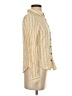 Maurices 100% Rayon Stripes Ivory Long Sleeve Blouse Size XS - photo 4