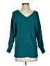 Ann Taylor LOFT 100% Cotton Chevron-herringbone Teal Pullover Sweater Size XS - photo 1