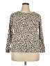 Croft & Barrow Animal Print Tan Pullover Sweater Size XXL - photo 1