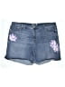 Seven7 Floral Blue Denim Shorts Size 24 waist - photo 1