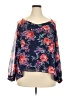 Lily Star Blue 3/4 Sleeve Blouse Size 2X - photo 1