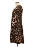 Connected Apparel Animal Print Brown Casual Dress Size 10 - photo 5