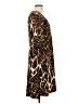 Connected Apparel Animal Print Brown Casual Dress Size 10 - photo 4