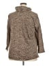 Green Envelope Animal Print Brown Turtleneck Sweater Size 2X - photo 2