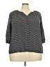 Mario Serrani 100% Rayon Gray 3/4 Sleeve Blouse Size 3X - photo 1