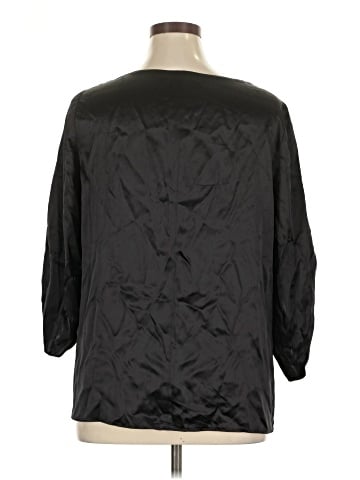 Lafayette 148 New York 3/4 Sleeve Silk Top (view 2)