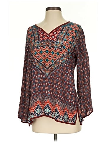 Feathers by Tolani Long Sleeve Blouse (view 1)