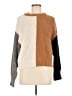 A New Day Color Block Tan Turtleneck Sweater Size M - photo 1