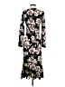 Shein 100% Polyester Floral Black Casual Dress Size S - photo 2