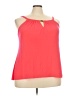 Aqua Green Orange Sleeveless Blouse Size 3X - photo 1