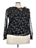 Ann Taylor LOFT Stars Black Long Sleeve Blouse Size XXL - photo 1