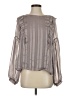 Farrow 100% Polyester Gray Long Sleeve Blouse Size S - photo 1