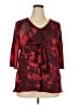 Cal Style Burgundy 3/4 Sleeve Blouse Size 2X - photo 1