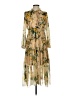 o.p.t 100% Polyester Floral Gold Yellow Cocktail Dress Size S - photo 1