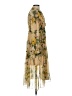 o.p.t 100% Polyester Floral Gold Yellow Cocktail Dress Size S - photo 4