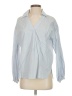 Industry 100% Cotton Blue Long Sleeve Blouse Size S - photo 1