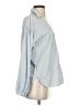Industry 100% Cotton Blue Long Sleeve Blouse Size S - photo 4