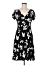 Chaps Print Black Casual Dress Size M (petite) - photo 1