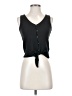 TeXTURE & THREAD Madewell 100% Cotton Black Sleeveless Blouse Size XXS - photo 1