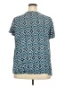 Lane Bryant 100% Rayon Teal Short Sleeve Blouse Size 18 - photo 2