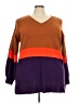 Lane Bryant 100% Acrylic Color Block Brown Pullover Sweater Size 22 - 24 Plus - photo 1