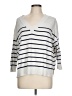 Ann Taylor LOFT Outlet Stripes Silver Pullover Sweater Size L - photo 1