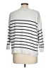 Ann Taylor LOFT Outlet Stripes Silver Pullover Sweater Size L - photo 2