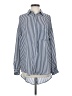 Silence and Noise 100% Polyester Stripes Blue Long Sleeve Blouse Size S - photo 1