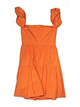 open lace back dress IZA ORANGE RUFFLE MAXI DRESS  OFUURE