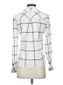 Athleta 100% Cotton Plaid Ivory Long Sleeve Blouse Size XXS - photo 2