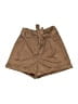 Blāshe Solid Brown Khaki Shorts Size S - photo 1