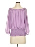 Colleen Lopez 100% Polyester Purple 3/4 Sleeve Blouse Size S - photo 1
