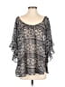Aggie 100% Polyester Black 3/4 Sleeve Blouse Size S - photo 1