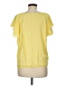 Bar III 100% Polyester Yellow Short Sleeve Top Size M - photo 2