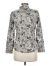 Talbots Floral Silver Long Sleeve Blouse Size 6 - photo 2