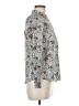 Talbots Floral Silver Long Sleeve Blouse Size 6 - photo 4