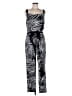 White House Black Market Graphic Silver Jumpsuit Size 8 - photo 1
