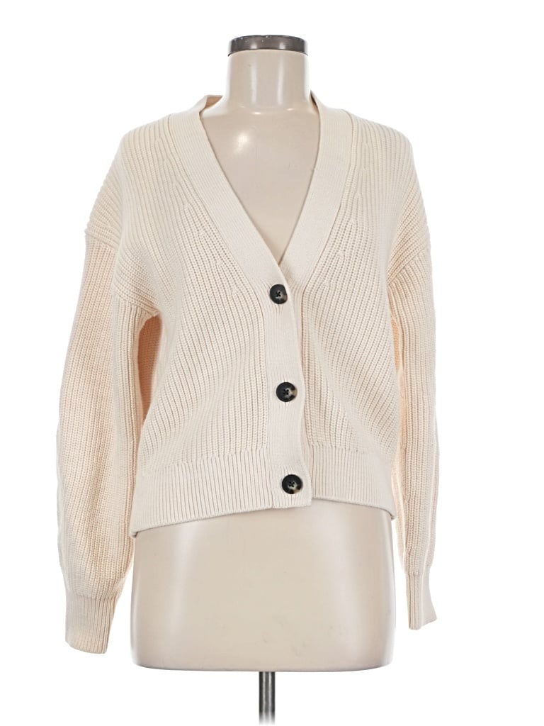 Pre-owned Everlane Cardigan Sweater In White