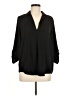 Stradivarius 100% Polyester Black 3/4 Sleeve Blouse Size M - photo 1