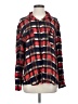 E2 Clothing 100% Cotton Plaid Red Long Sleeve Button-Down Shirt Size M - photo 1