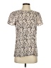 French Connection 100% Polyester Ivory Short Sleeve Top Size 4 - photo 1