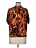 Worthington Animal Print Orange Short Sleeve Blouse Size M - photo 1