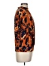 Worthington Animal Print Orange Short Sleeve Blouse Size M - photo 4