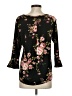 THREADS Studio Floral Black 3/4 Sleeve T-Shirt Size S (estimated) - photo 2
